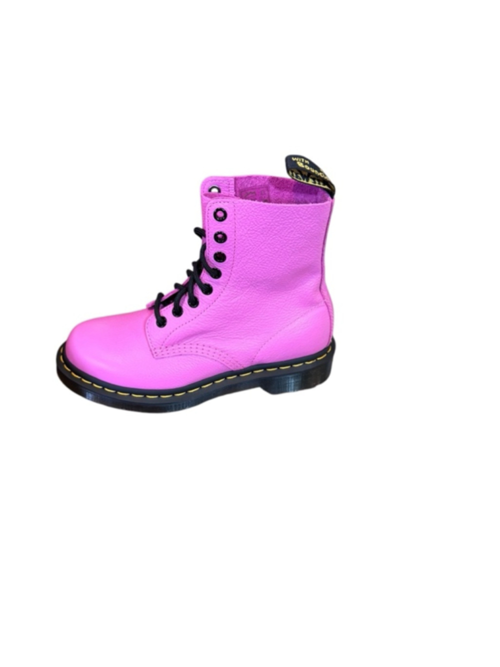 Women's Dr. Martens 1460 Pascal Boots Size 6 Pink Leather - Picture 2 of 7